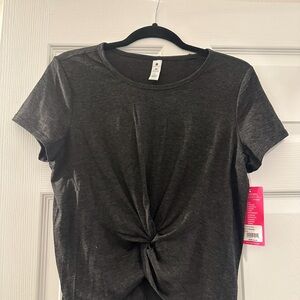 Front tie, dark grey shirt, size:M